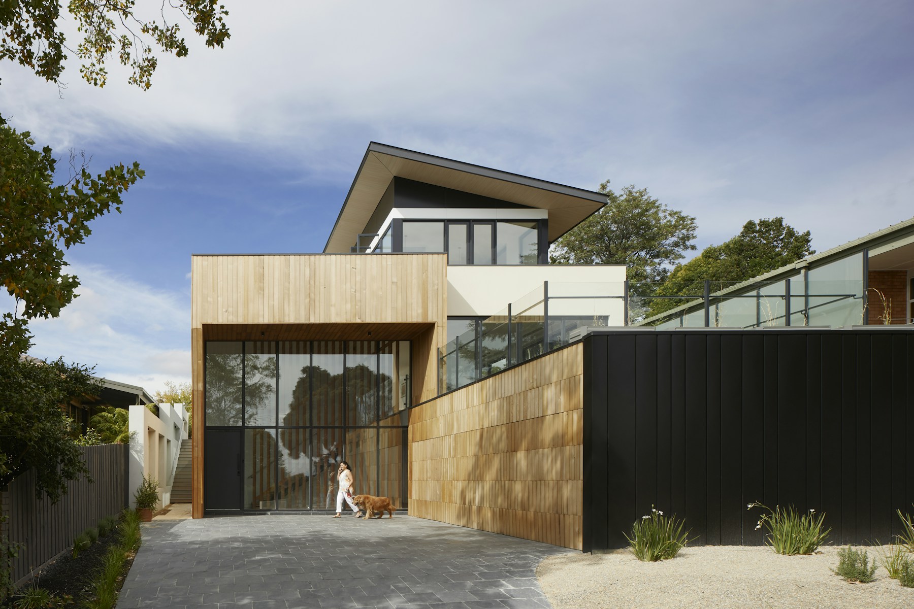 Contemporary home with a spacious entrance